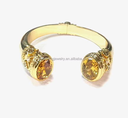 Plattierung Messing Armbänder Armbänder Manschetten Schmuck Granat Steine Silber Schmuck Glitter CZ