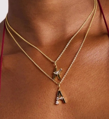 925 Sterling Silber CZ Briefhänger in einfachem 18K-Gold für Modeschmuck