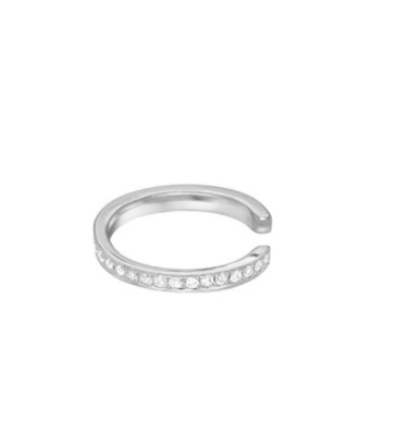 Klassische Regenbogen-Schaufel für Frauen Kubischer Zirkon 925 Sterling Silber Ohrenschlauch Schmuck