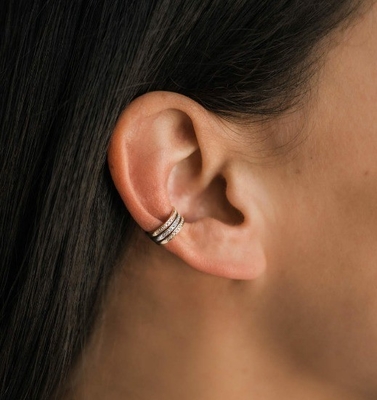 Klassische Regenbogen-Schaufel für Frauen Kubischer Zirkon 925 Sterling Silber Ohrenschlauch Schmuck