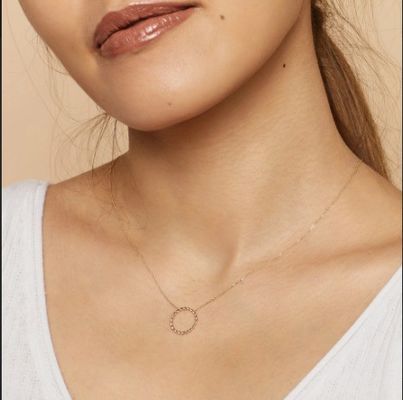 14K Goldplattiert 925 Sterling Silber Twist Anhänger Halskette mit 16 Zoll Länge Link Kette