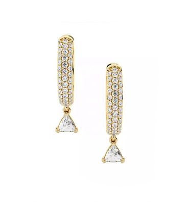 Diamant-Creolen mit Drittanbieter-Bewertung in 925er Sterlingsilber mit Roségold-Beschichtung und 50 Paar Mindestbestellmenge