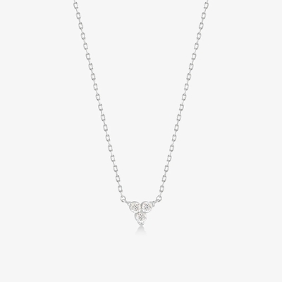 18K Gold Zirkon Anhänger Silberkette Trio Diamant Kubik Zirkon Halskette