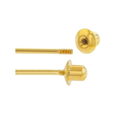 5mm 18k Goldplattierte Blumen-Baby-Ohrringe Perfektes Geschenk für Kinder in 925 Sterling Silber