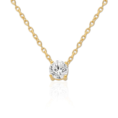 ODM 8mm Sterling Silberkette Klar CZ 18k Gold überzogen Kette