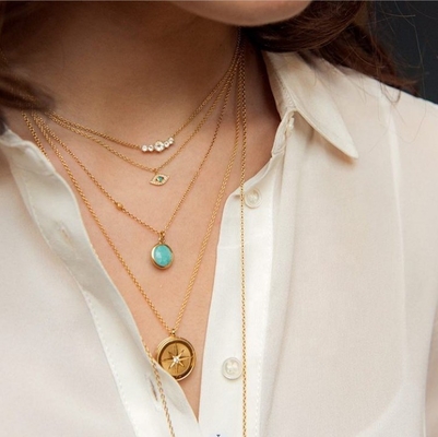 Goldplattierte 925 Sterling Silber Rubin Edelstein Halskette mit Kabelkette