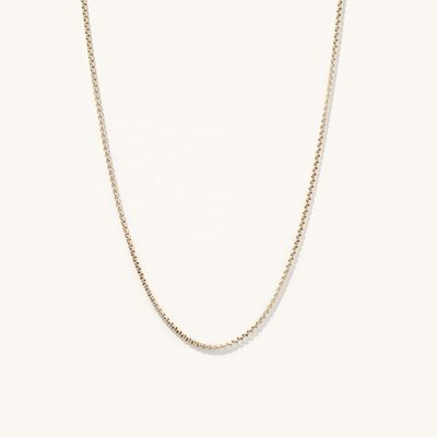 Handgefertigte 18K Goldplattierte Runde Box Halskette mit schneller Lieferung und anpassbarem Logo