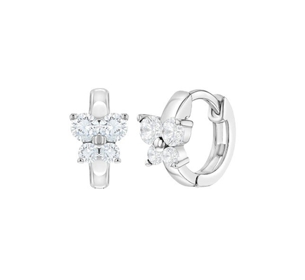 Saphire Kubik Zirkon Schmetterling Huggies Ohrringe zum Geschenk Anlass