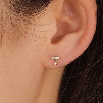 Vergoldete 2022 Minimalist Stud Ohrringe für Frauen in 925 Sterling Silber