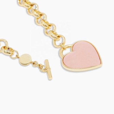 925 Sterling Silber Herz Charme Armband in Chic Pink für Mädchen entzückende Schmuck