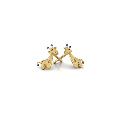 Mikro-Einsatztechnologie Sterling Silber Körperschmuck für Kinder Giraffe-Stud-Ohrringe