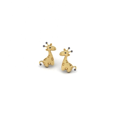 Mikro-Einsatztechnologie Sterling Silber Körperschmuck für Kinder Giraffe-Stud-Ohrringe