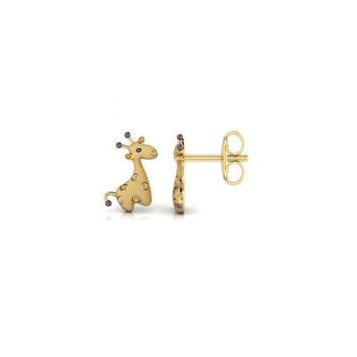 Mikro-Einsatztechnologie Sterling Silber Körperschmuck für Kinder Giraffe-Stud-Ohrringe