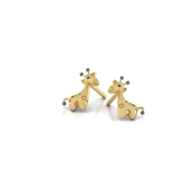 Mikro-Einsatztechnologie Sterling Silber Körperschmuck für Kinder Giraffe-Stud-Ohrringe