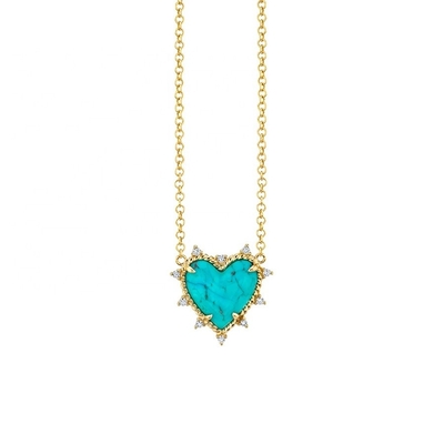 925 Sterling Silberkette Schmuck Diamant und Türkis Herz Twist Halskette Keine Perlenkette