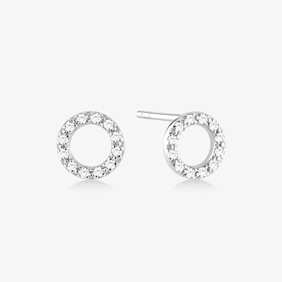 18K Goldplattiert 925 Sterling Silber Klassiker Stud Ohrringe für Mädchen Modeaccessoire