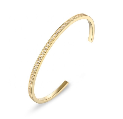 Weibliche Verstellbares Armband mit Zirkons 18K Goldschmuck