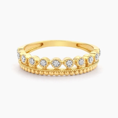 925 Sterling Silber CLASSIC Style Großhandel Stackbare Damenring mit vergoldeten Perlen