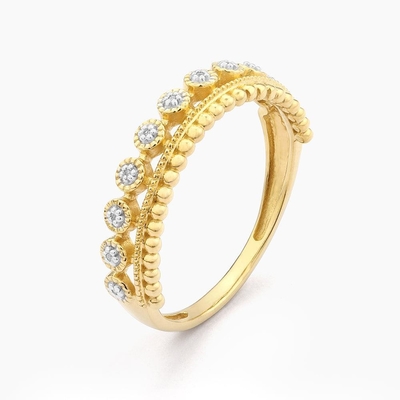 925 Sterling Silber CLASSIC Style Großhandel Stackbare Damenring mit vergoldeten Perlen