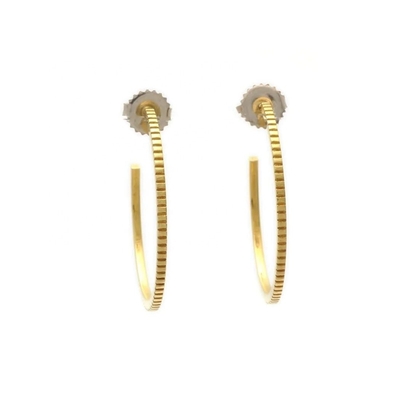 Zeitgenössische 925 Sterling Silber 18K Gold Hoop Ohrringe mit Kunden-Logo 30*30mm