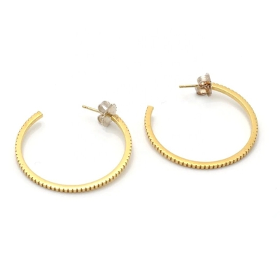 Zeitgenössische 925 Sterling Silber 18K Gold Hoop Ohrringe mit Kunden-Logo 30*30mm