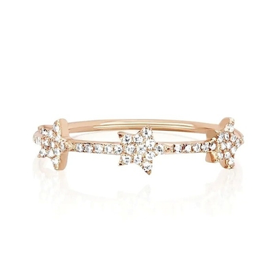 18K Goldplattiert Silber CZ Star Statement Ringe für Frauen Mikro Pave Setting Zertifiziert