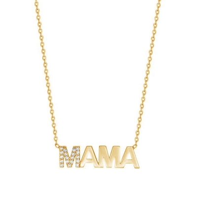 Verlobung 2022 Einzigartiges MAMA 18K Gold Großhandel Muttertag Geschenke 925 Sterling Silber Halskette Schmuck