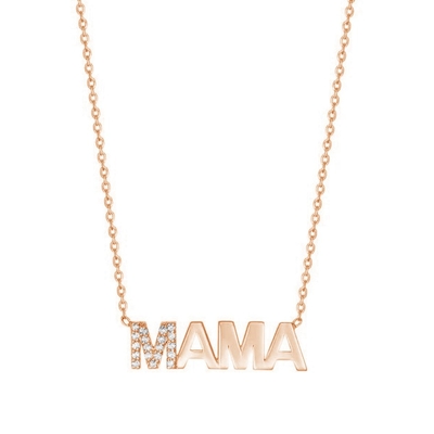 Verlobung 2022 Einzigartiges MAMA 18K Gold Großhandel Muttertag Geschenke 925 Sterling Silber Halskette Schmuck