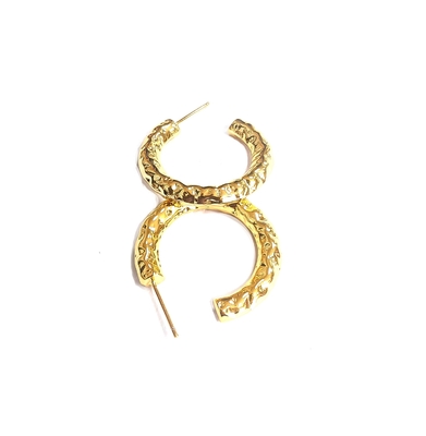 ODM 18K Gold Tube Hoop Ohrringe Gelbgold Tubular Hoop Ohrringe