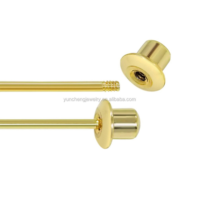 Handgefertigte 4mm klare CZ-Goldplattierte Stud-Ohrringe für Kinder 925 Silberschmuck