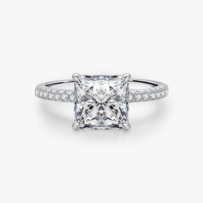 Elegante, handgefertigte, weiße Eisschnitt 925 Sterling Silber Hochzeitsringe