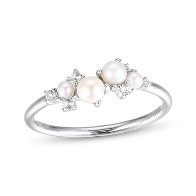 Weiße CZ Stapelbare 925 Sterling Silber Ringe Größe 3-10 Perlen Verlobungsringe