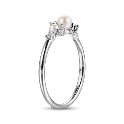 Weiße CZ Stapelbare 925 Sterling Silber Ringe Größe 3-10 Perlen Verlobungsringe