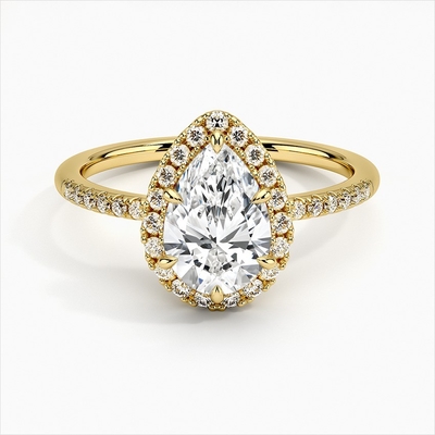 925 Sterling Silber Halo Weißgold Verlobungsringe