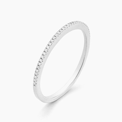 Hot Item 18K Gold beschichtet Halbe Ewigkeit Stapelbar 925 Sterling Silber Frauen Band Ring