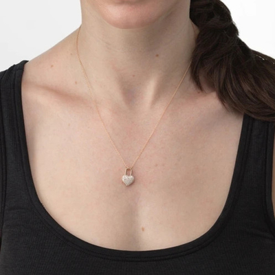 Trendy Goldplattiert 925 Sterling Silber Herz Medaillon Charme Anhänger Halskette