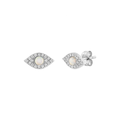 925 Silber-Stud-Ohrringe OEM ODM Opal-Stud-Ohrringe mit Goldbeschichtung