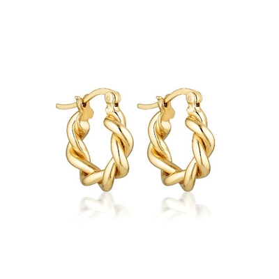 15mm Drehte Chunky Hoop Hohl Frauen Mode Ohrringe Schmuck