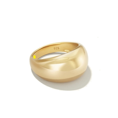 Fettfester Entwurf 925 Sterling Silber Dome Ring