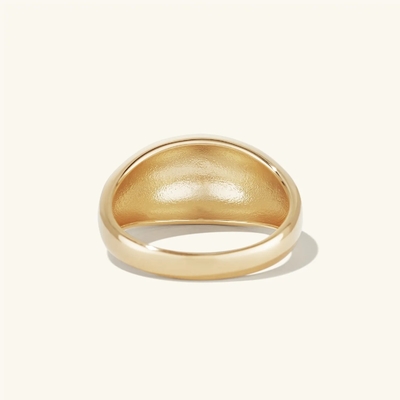 Fettfester Entwurf 925 Sterling Silber Dome Ring