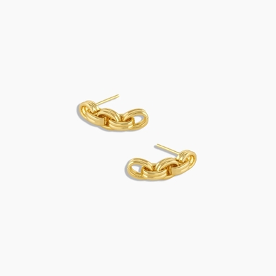 18K Gold Drop Dangle Kette Ohrringe Rhodium Plattiert Dicke Kette Ohrringe