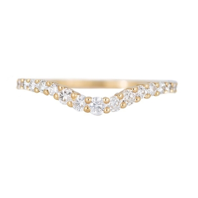 925 Sterling Silber gebogener Diamant Verlobungsring CZ Hochzeitsring