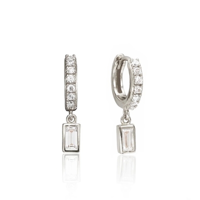 Gold beschichtet 925 Sterling Silber Dangle Ohrringe für Jahrestag, Verlobung