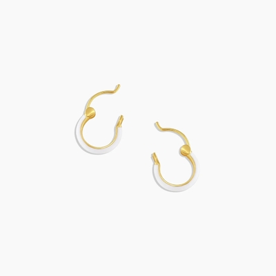 Farbige 925 Sterling Silber Hoop Ohrringe 18K Gold Stapeln Hoop Ohrringe