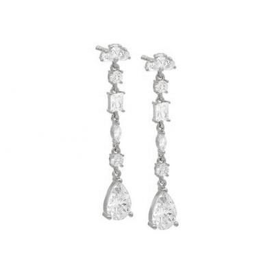 Religiöse Inspiration S925 Sterling Silber Edelstein Drop Ohrringe in 18K Goldplattierung