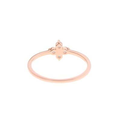 Elegant 18K Gold Vermeil Vier Topaz Edelsteine Blüte 925 Sterling Silber Ringe