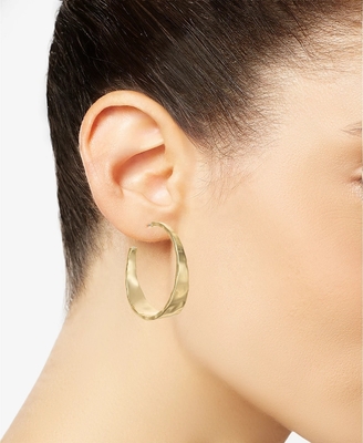 ODM Kupferlegierung Medium Hoop Ohrringe 14k Gold Hoop Ohrringe Medium
