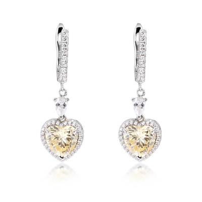 OEM Liebesherz Diamant Ohrringe 925 Sterling Silber Liebesherz Ohrringe