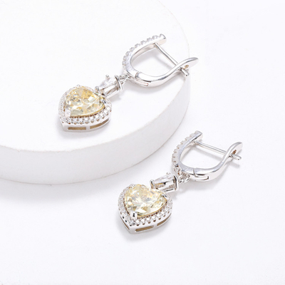 OEM Liebesherz Diamant Ohrringe 925 Sterling Silber Liebesherz Ohrringe