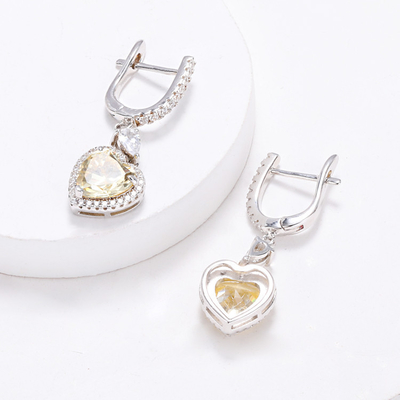 OEM Liebesherz Diamant Ohrringe 925 Sterling Silber Liebesherz Ohrringe